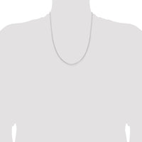 Sterling Silver Rhodium-plated 2mm Rolo Chain