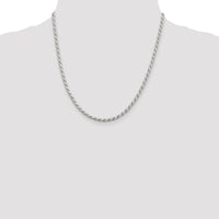 Sterling Silver 3.1mm Flat Rope Chain