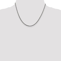 Sterling Silver Antiqued 2.2mm Solid Square Spiga Chain