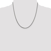 Sterling Silver Antiqued 2.2mm Solid Square Spiga Chain