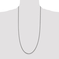 Sterling Silver Antiqued 2.2mm Solid Square Spiga Chain