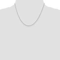 Sterling Silver Rhodium-plated 1.6mm Loose Rope Chain w/2in ext.