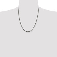 Sterling Silver Ruthenium-plated 2.3mm Rope Chain
