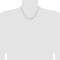 Sterling Silver Rhodium-plated 2.6mm Round Box Chain