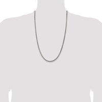 Sterling Silver Antiqued 3.6mm Round Box Chain