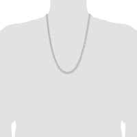 Sterling Silver 4.75mm Rounded Byzantine Chain