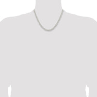 Sterling Silver 5.5mm Rounded Byzantine Chain