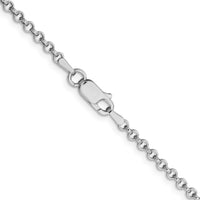 Sterling Silver Rhodium-plated 2.8mm Rolo Chain