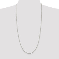Sterling Silver 2.75mm Loose Rope Chain
