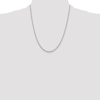 Sterling Silver 1.95mm Loose Rope Chain w/4in ext.
