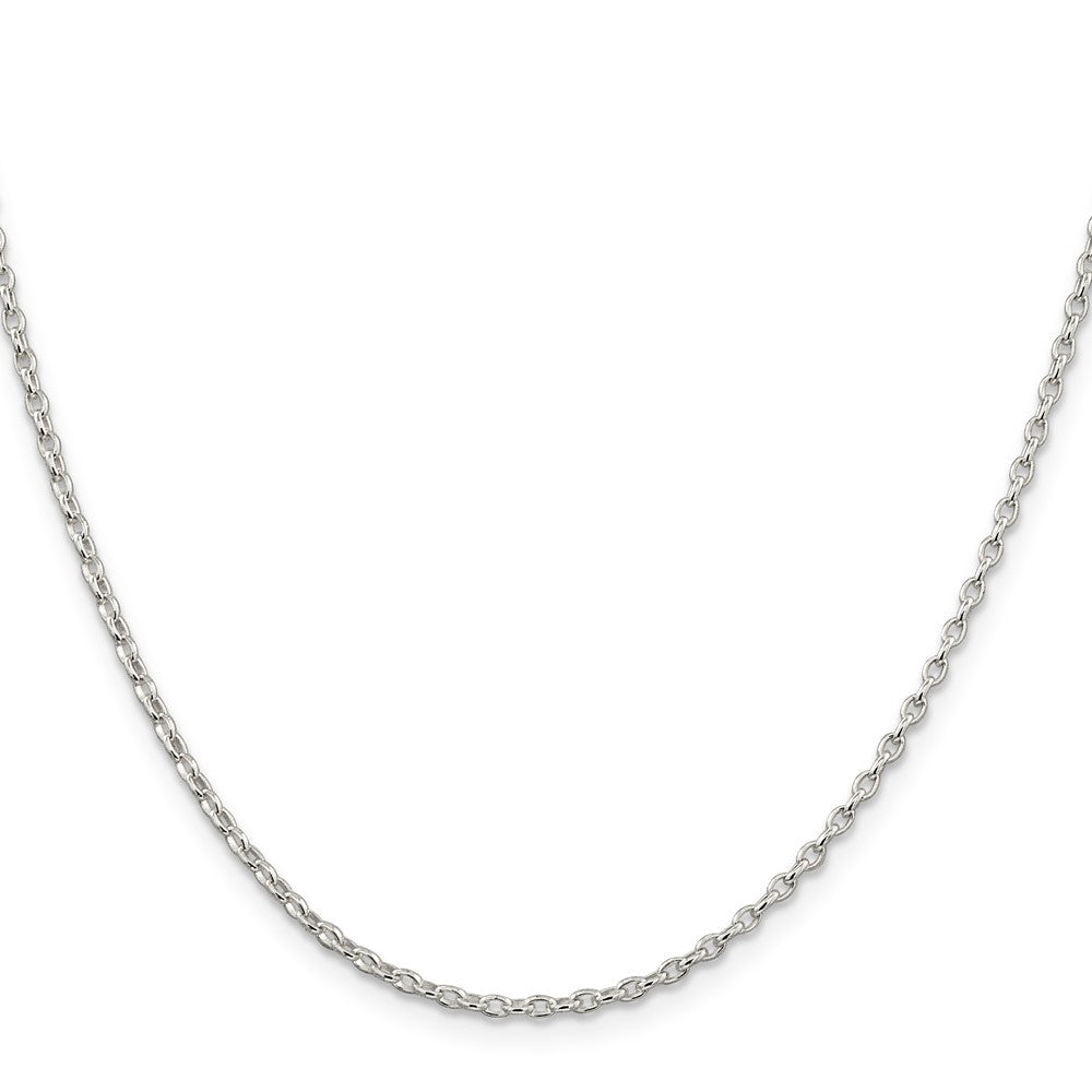 Sterling Silver 1.6mm Oval Fancy Rolo Chain w/4in ext.