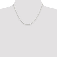 Sterling Silver 1.6mm Oval Fancy Rolo Chain w/2in ext.