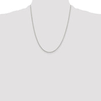 Sterling Silver 1.6mm Oval Fancy Rolo Chain w/4in ext.