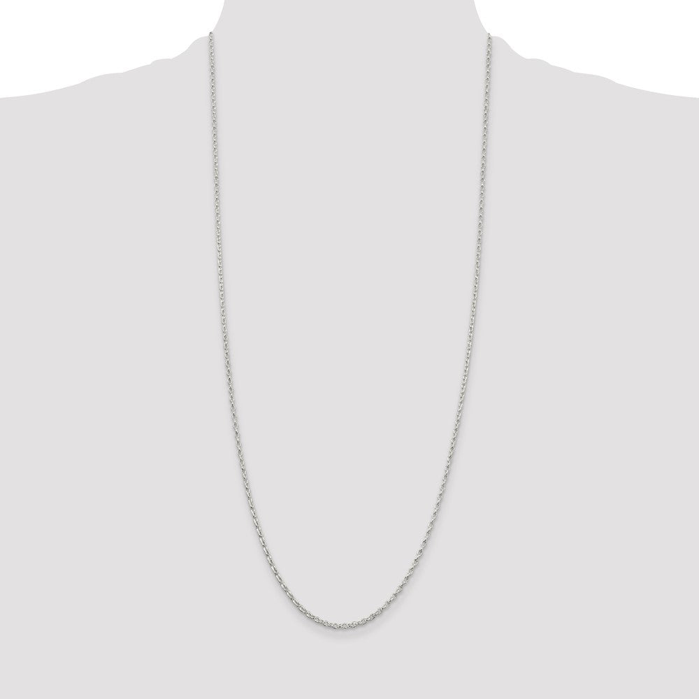 Sterling Silver 1.6mm Oval Fancy Rolo Chain