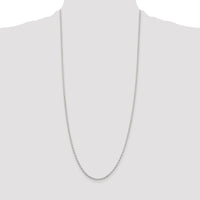 Sterling Silver 1.6mm Oval Fancy Rolo Chain