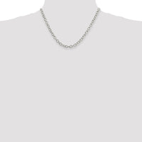 Sterling Silver 6.25mm Fancy Patterned Rolo Chain