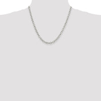 Sterling Silver 6.25mm Fancy Patterned Rolo Chain