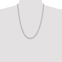Sterling Silver 6.25mm Fancy Patterned Rolo Chain