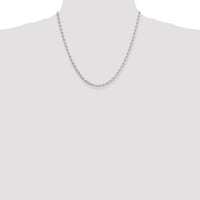 Sterling Silver 3.5mm Diamond-cut Rolo Chain