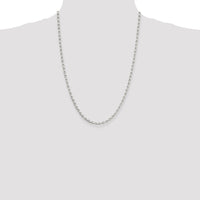 Sterling Silver 3.5mm Diamond-cut Rolo Chain