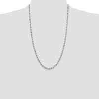 Sterling Silver 3.5mm Diamond-cut Rolo Chain