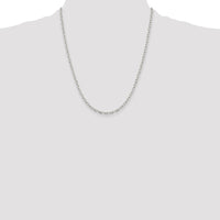 Sterling Silver 2.75mm Elongated Open Link Chain