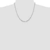 Sterling Silver 4.25mm Elongated Open Link Chain