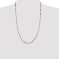 Sterling Silver Rhodium-plated 4.25mm Elongated Open Link Chain
