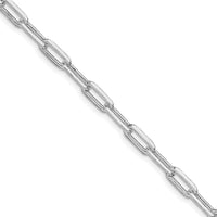 Sterling Silver Rhodium-plated 4.25mm Elongated Open Link Chain