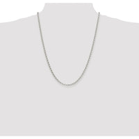 Sterling Silver Rhodium-plated 4mm Rolo Chain