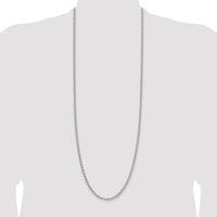 Sterling Silver Rhodium-plated 4mm Rolo Chain
