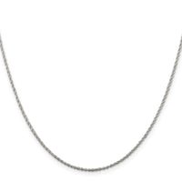 Sterling Silver 1.3mm Loose Rope Chain w/2in ext.