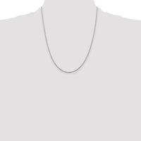 Sterling Silver Rhodium-plated 1.3mm Loose Rope Chain