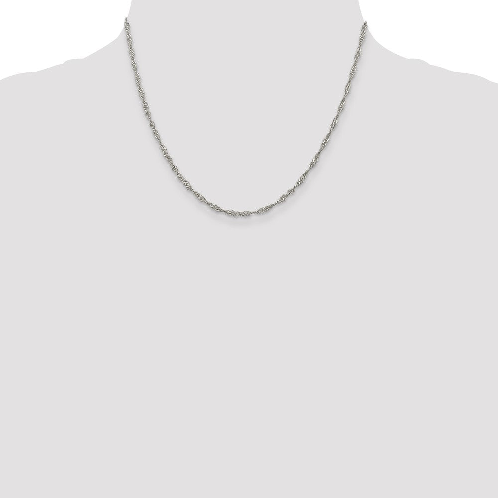 Sterling Silver 2.25mm Singapore Chain