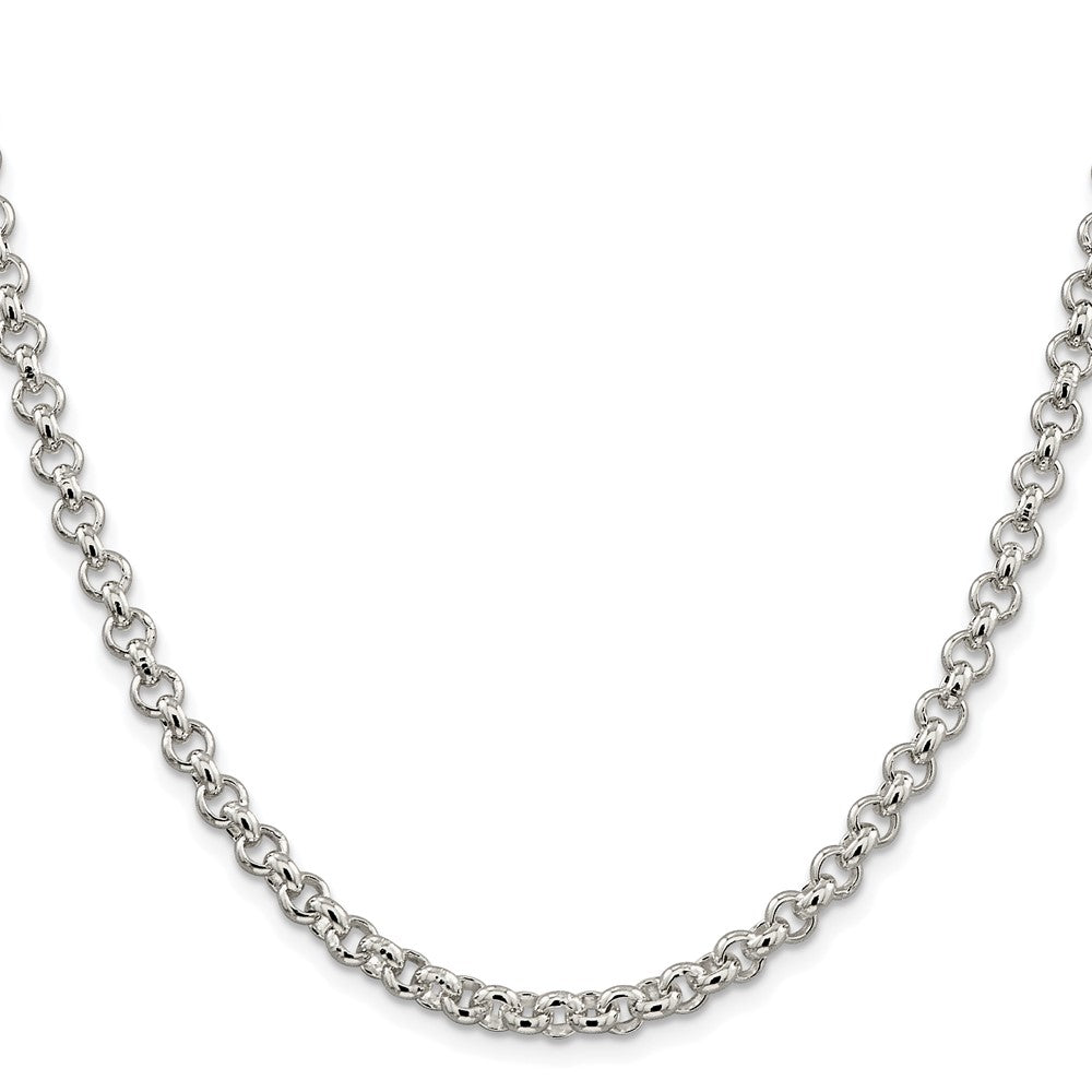 Sterling Silver Rhodium-plated 5mm Rolo Chain