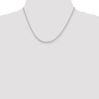 Sterling Silver 3.4mm Oval Cable Chain