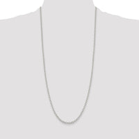 Sterling Silver 3.4mm Oval Cable Chain