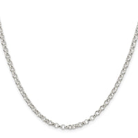 Sterling Silver Rhodium-plated 3.5mm Rolo Chain