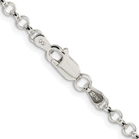 Sterling Silver Rhodium-plated 3.5mm Rolo Chain