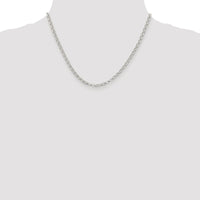 Sterling Silver Rhodium-plated 3.5mm Rolo Chain