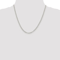 Sterling Silver Rhodium-plated 3.5mm Rolo Chain
