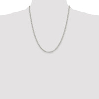 Sterling Silver Rhodium-plated 3.5mm Rolo Chain