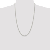 Sterling Silver Rhodium-plated 3.5mm Rolo Chain