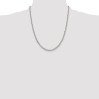 Sterling Silver Rhodium-plated 4mm Rolo Chain