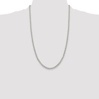 Sterling Silver Rhodium-plated 4mm Rolo Chain