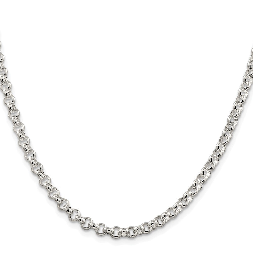 Sterling Silver Rhodium-plated 4.6mm Rolo Chain
