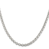 Sterling Silver Rhodium-plated 4.6mm Rolo Chain
