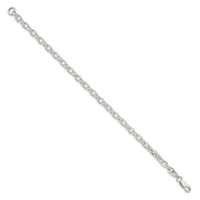 Sterling Silver 4.4mm Oval Fancy Rolo Chain