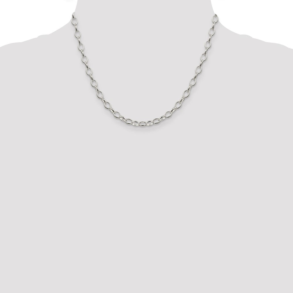 Sterling Silver 5mm Fancy Rolo Chain