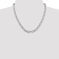 Sterling Silver 8mm Fancy Rolo Chain